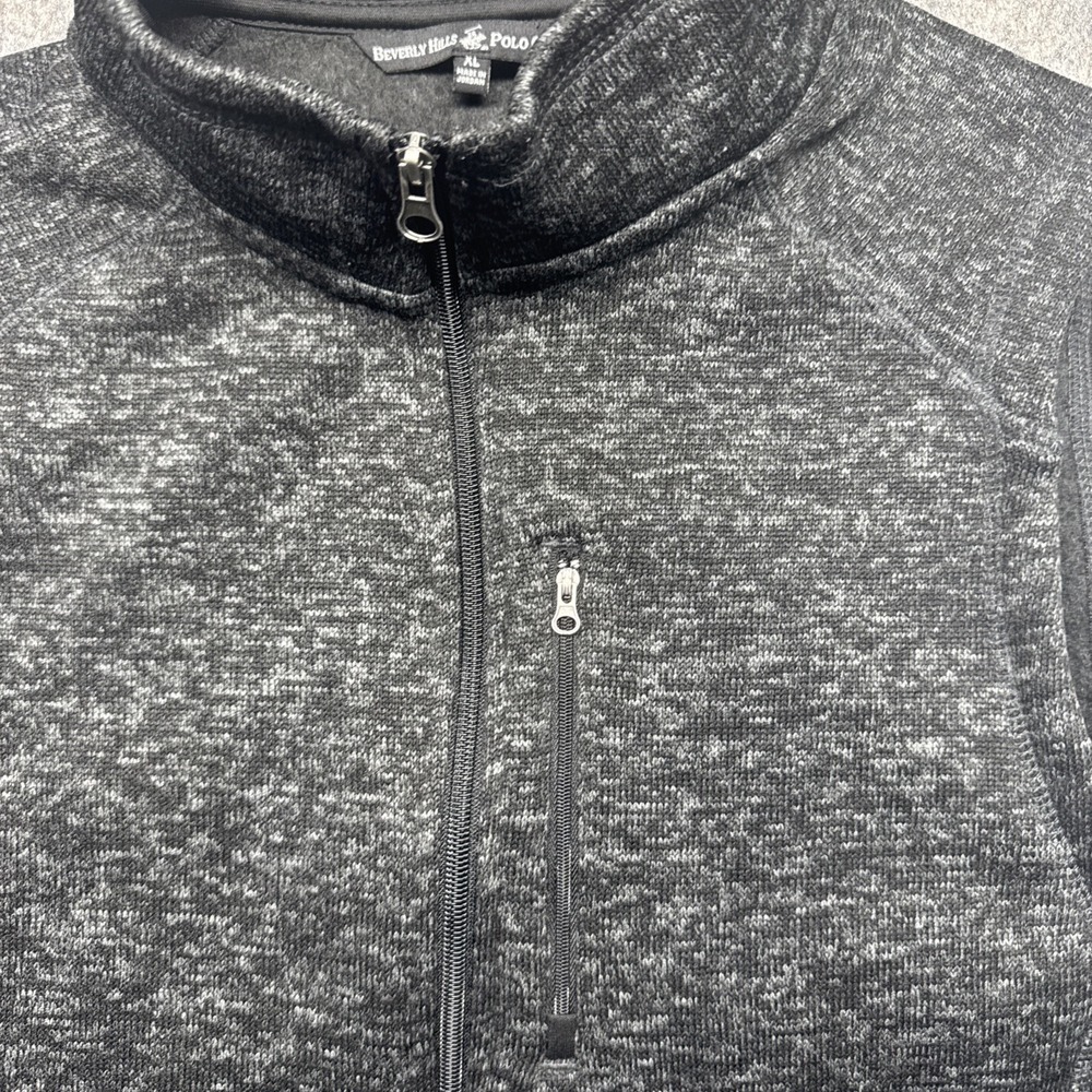 Beverly Hills Polo Club Men's Vest Large Dark Gray Full Zip Sleeveless Jacket XL - Picture 5 of 9